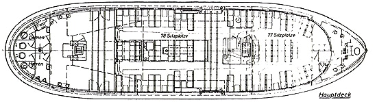 Bauplan HADAG-Fähre ST. PAULI Hauptdeck